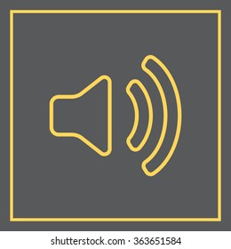 Volume high line icon. vector design.