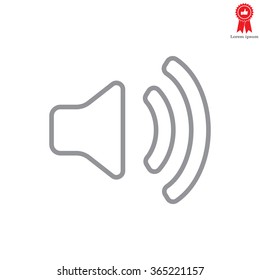 Volume high line icon. vector design.