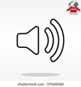 Volume high line icon. vector design.