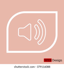 Volume high line icon. vector design.