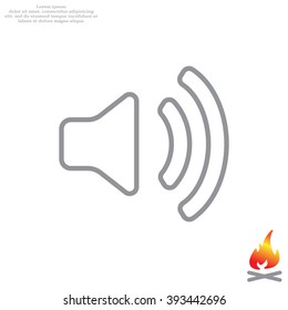 Volume high line icon. vector design.