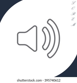 Volume high line icon. vector design.