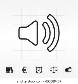 Volume high line icon. vector design.