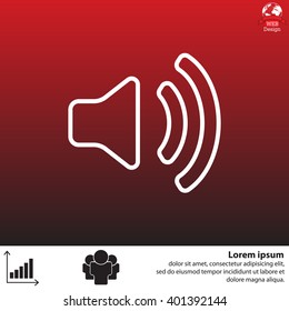 Volume high line icon. vector design.