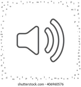 Volume high line icon. vector design.