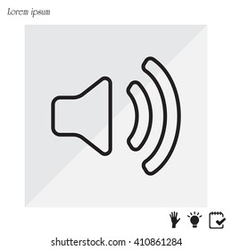 Volume high line icon. vector design.