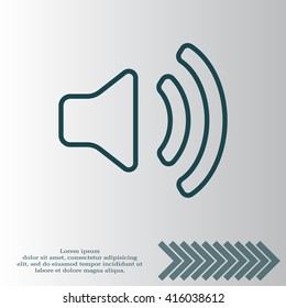 Volume high line icon. vector design.