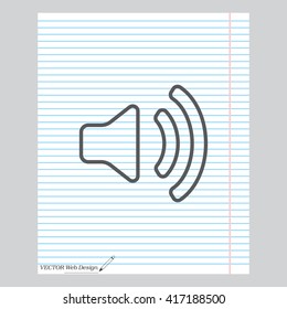 Volume high line icon. vector design.