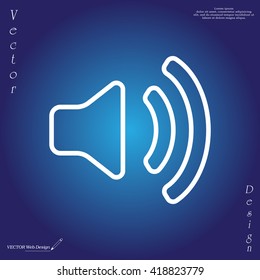 Volume high line icon. vector design.