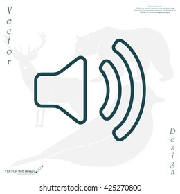 Volume high line icon. vector design.