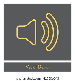 Volume high line icon. vector design.