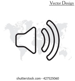 Volume high line icon. vector design.