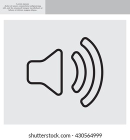 Volume high line icon. vector design.