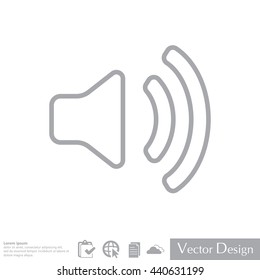 Volume high line icon. vector design.