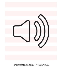 Volume high line icon. vector design.