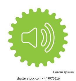 Volume high line icon. vector design.