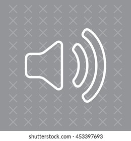 Volume high line icon. vector design.
