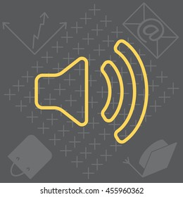 Volume high line icon. vector design.
