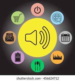 Volume high line icon. vector design.