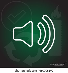 Volume high line icon. vector design.