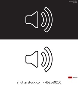 Volume high line icon. vector design.