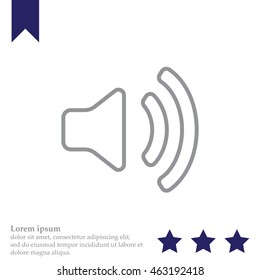 Volume high line icon. vector design.