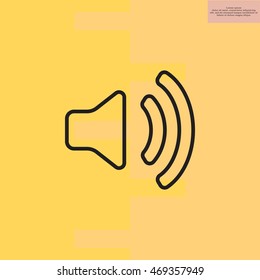 Volume high line icon. vector design.