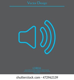 Volume high line icon. vector design.