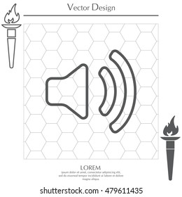 Volume high line icon. vector design.