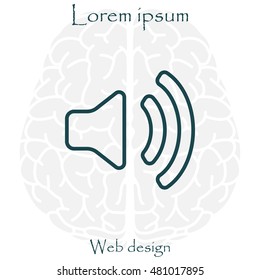 Volume high line icon. vector design.