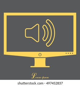 Volume high line icon. vector design.