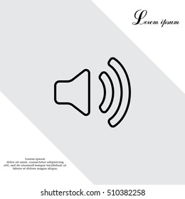 Volume high line icon. vector design.