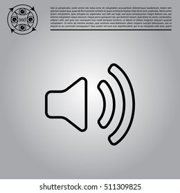 Volume high line icon. vector design.