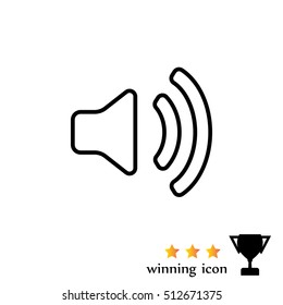 Volume high line icon. vector design.