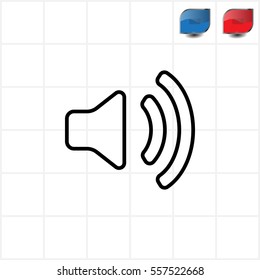Volume high line icon. vector design.