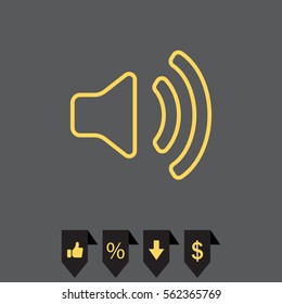 Volume high line icon. vector design.