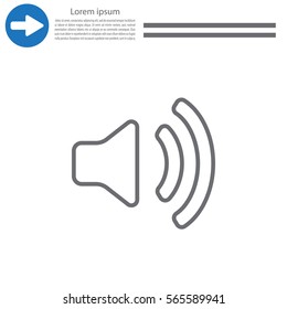 Volume high line icon. vector design.