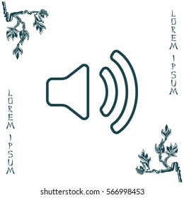 Volume high line icon. vector design.