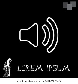 Volume high line icon. vector design.