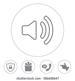 Volume high line icon. vector design.