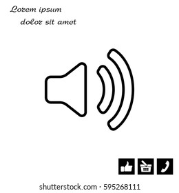 Volume high line icon. vector design.