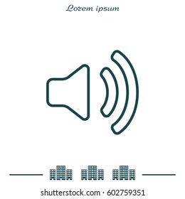 Volume high line icon. vector design.