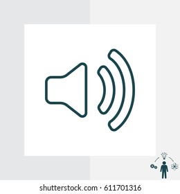 Volume high line icon. vector design.