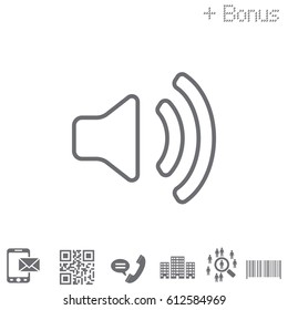 Volume high line icon. vector design.