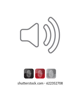 Volume high line icon. vector design.