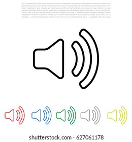 Volume high line icon. vector design.