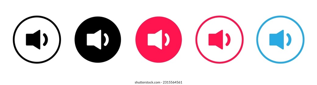 Volume icon. Volume button. Adjusting the sound of a phone or laptop. Minimal sound or volume. Vector