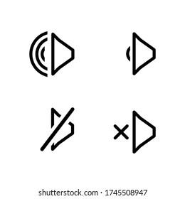 Icono de volumen blanco negro