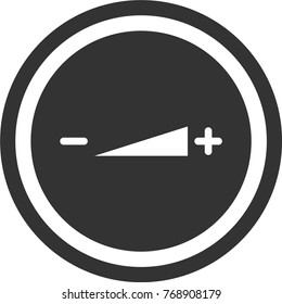 Volume icon , dark circle sign design