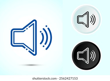 Volume Icon Design Illustration, Sound Icon For Apps and Websites